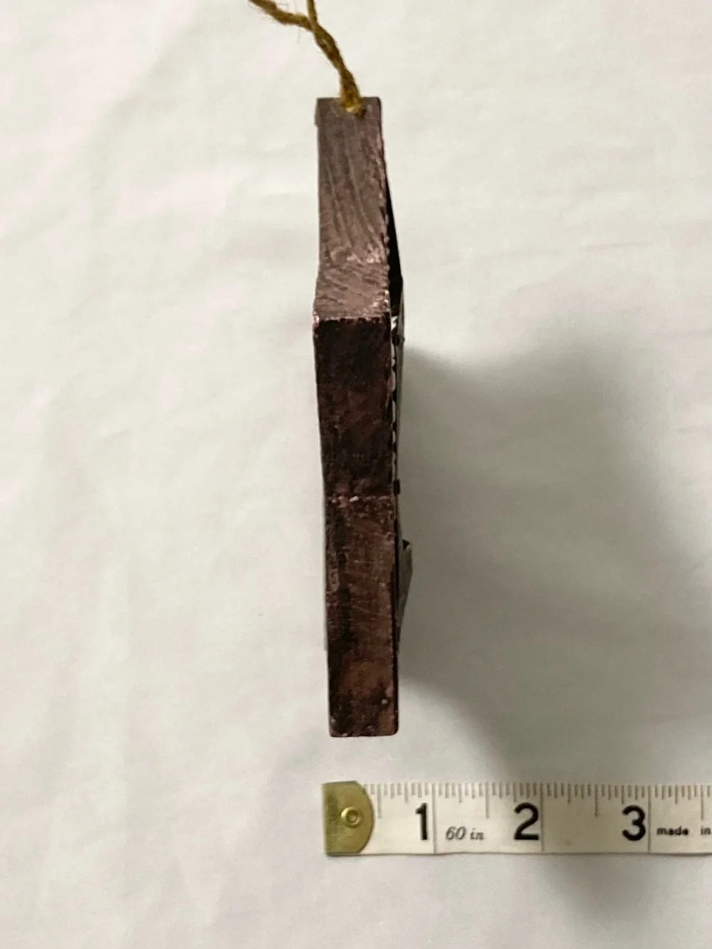 ⭐️ Vintage Wood And Rusted Metal Star Shaped 1.5” x 2” Picture Frame
